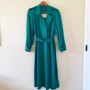 ⭐️VTG Pendleton Double Breasted 100% Virgin Wool Long Trench Coat Medium / Large